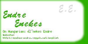 endre enekes business card